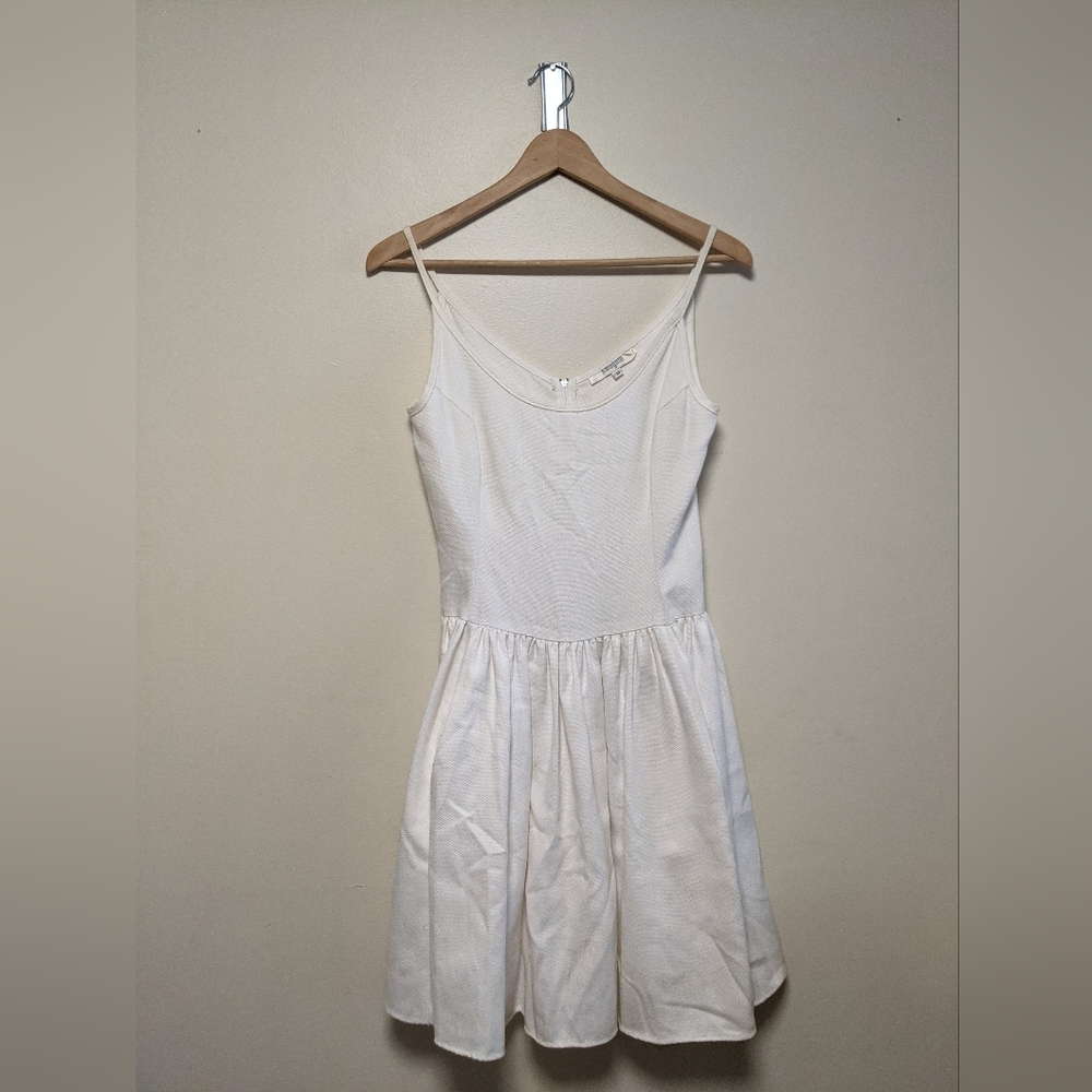 Imoga White Textured Fit & Flare Mini Dress – Size 6
